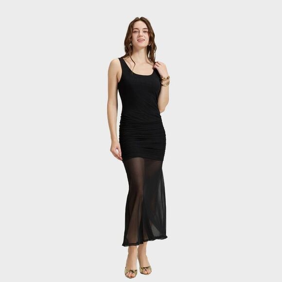 A New Day Dresses & Skirts - Women's Mesh Sheer Layer Maxi Dress - A New Day Black L
